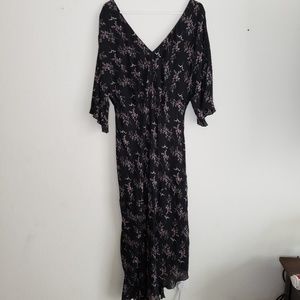 Lane Bryant Silk Floral Midi Dress